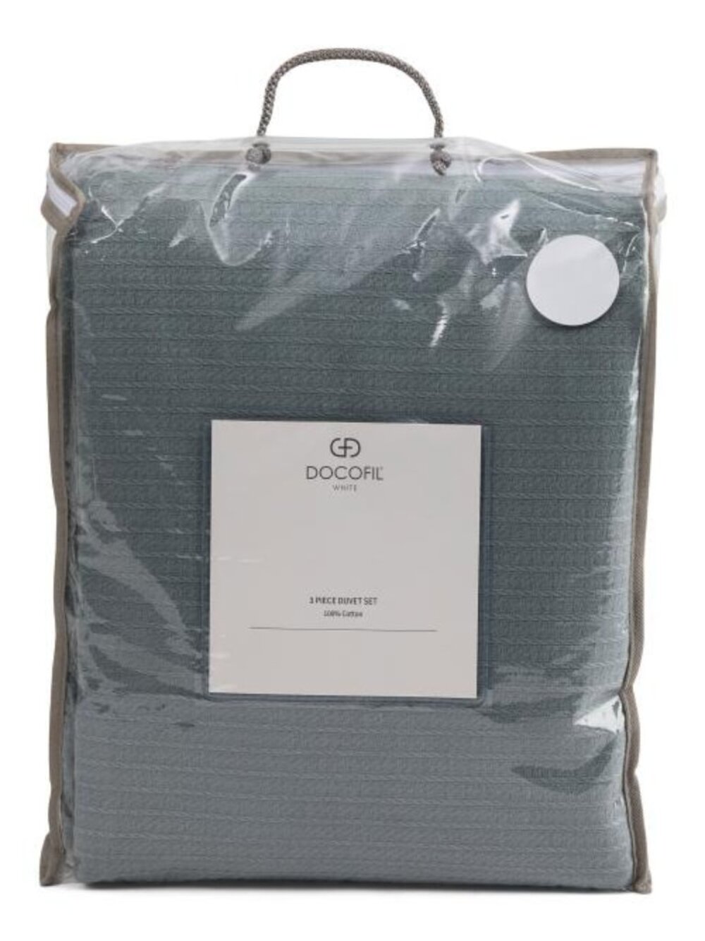 DOCOFIL Made In Portugal 3pc Chambray Rope Texture Duvet Set